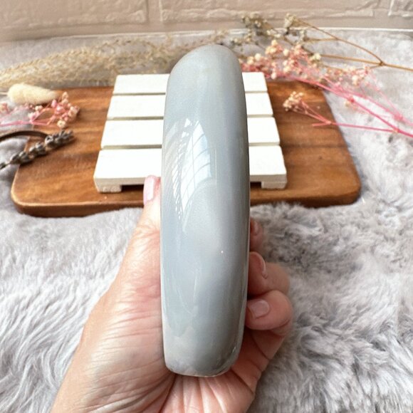 Gorgeous Agate with Druzy Flame/Free Form - Picture 3 of 6